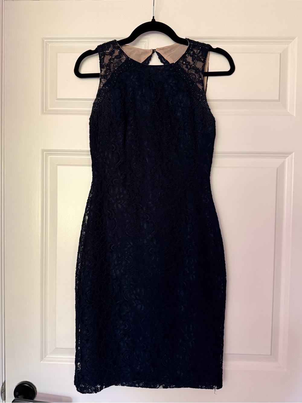 Ralph Lauren Navy Lace Sheath Dress